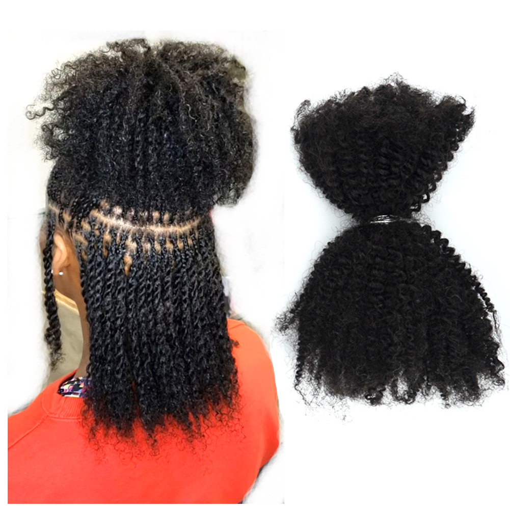 Vast Hair Workshop Craft Detail 1 for 14 Inch Afro Kinky Curly Bulk Remy Human Hair for Sisterlocks 100% Brazilian Virgin Machine Double Weft Micro Locs Twists