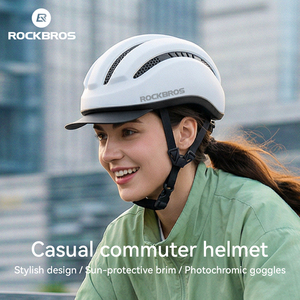 ROCKBROS Casual fietshelm PC+EPS Magnetische meekleurende UV400-bril Afneembare rand CE-gecertificeerd Verstelbaar 54-60CM Fietsen - Product Image 4