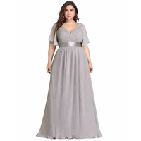 Robe grande taille pour femmes 4XL 5XL 6XL 7XL, robe de demoiselle d'honneur rose à manches courtes, robe de soirée maxi grande taille