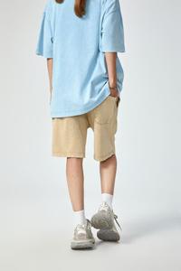 Pantalon court d'été Active Wear Blank Jogging Vintage Distressed Drawstring Acid Washed Sports Shorts pour hommes - Product Image 3