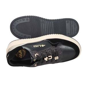 Sneakers per Ragazze 4Us Paciotti Nere 4BX104, Scarpe di Tela alla Moda - Product Image 5