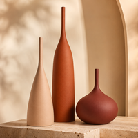 Vas Keramik Qianrui Laris Manis Desain Modern Sederhana Warna Morandi Vintage Art Deco untuk Ruang Tamu & Pernikahan