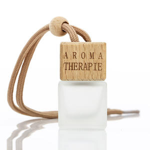 Logo gratuit bouteille de parfum suspendue pour voiture avec couvercle en bois type liquide diffuseur de parfum d'arôme d'huile essentielle pour voiture désodorisant pour voiture - Product Image 2