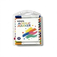 Marqueurs acryliques 24 couleurs pour l'école et les cadeaux d'affaires - pour la peinture, le dessin et la coloration