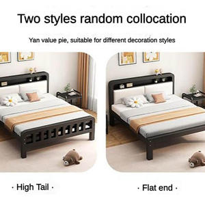 Meubles de chambre à coucher modernes à prix de gros, lits confortables avec cadre <span class=keywords><strong>en</strong></span> <span class=keywords><strong>fer</strong></span>, gain de place, durables, avec rangement - Product Image 4