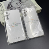 Pour Samsung A15 A16 coque souple en TPU De Téléphone Mobile étui transparent antichoc épaissi 2mm Transparent