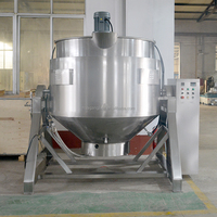 Huagang 2000L Grote Capaciteit Roestvrijstalen Kantelen Gas Verwarmd Industriële Bone Bouillon Soep Kokend Koken Mixers Boiler