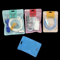 Sacs en plastique épais de conception personnalisée Sac d'emballage pour câble USB Sac à fermeture éclair personnalisé