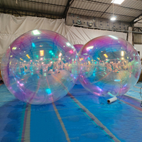 Publicité et décorations boule de miroir gonflable boule gonflable géante en PVC boule de miroir disco gonflable pour la fête