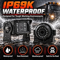 Kit d'écran de voiture 7 pouces IPS 1080P HD à 4 canaux avec vision nocturne claire pour caméra de recul, idéal pour camions lourds et VR