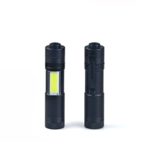 Linterna LED Q5 COB de 1000 lúmenes, modo de brillo, luz lateral más potente, minilinterna alimentada por AA/14500