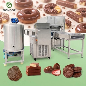 Macchina Professionale per Rivestimento Continuo di Wafer e Biscotti con Cioccolato a 5 Teste per Fusione Rapida - Product Image 1