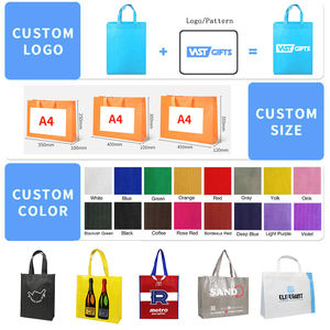 Sac fourre-tout en tissu <span class=keywords><strong>Bah</strong></span> sac écologique sac fourre-tout avec logo personnalisé fabricant de shopping sacs non tissés brodés - Product Image 4