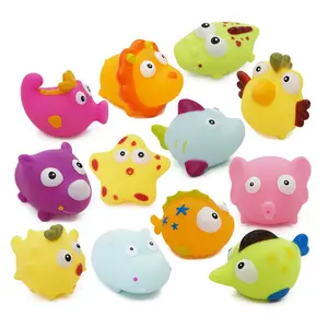 Atacado de esmalte animais dos desenhos animados, aspersão água, brinquedos de banho por fabricantes 0-3 Baby Bathroom Fun Toys