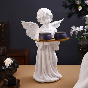 Mystic Arts Angel <b>Tray</b> Ornament Resin Figurine <b>Decorative</b> <b>Trays</b> Home <b>Decoration</b> - Product Image 1