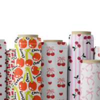 Tissu brodé 100% polyester rose papillon, mat, respirant, pour abaya, hijab, robe de soirée