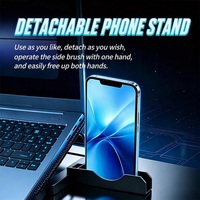 Support de refroidissement pour ordinateur portable avec 6 ventilateurs, double ports USB, réglage de la hauteur sur 5 niveaux, roue de réglage de la vitesse du ventilateur, refroidisseur pour ordinateur portable pour le jeu et le bureau