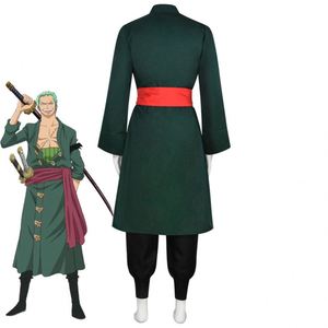 Disfraz de Zoro de una Pieza, Kimono Japonés para Cosplay, Anime, Comic Con, Set de Disfraz de Anime - Product Image 4