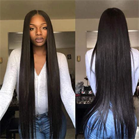 Perruque en dentelle HD complète sans colle, cheveux indiens vierges bruts, lisses et naturels, non traités, 100 % cheveux humains, avec dentelle frontale