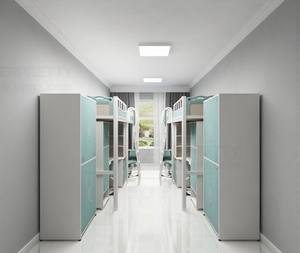 Meubles scolaires OEM : Solution intégrée de <span class=keywords><strong>lits</strong></span> <span class=keywords><strong>superposés</strong></span> modernes en métal pour chambres quadruples, idéale pour hôtels, dortoirs et armoires de chambre. - Product Image 2