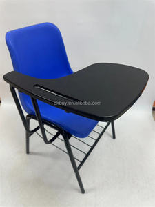 เก้าอี้ฝึกอบรมพร้อมแผ่นเขียนแบบติดตั้งและชั้นวางหนังสือสำหรับใช้ในโรงเรียน - Product Image 4