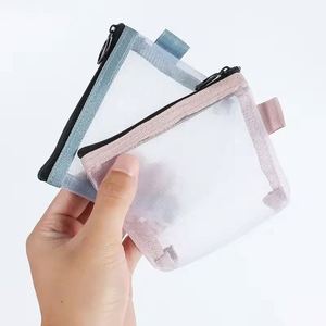Clear Mesh Coin Purse Wallet Portable ID Card Credit Card Bag <b>Lipstick</b> Key Earphone <b>Mini</b> Storage Bag - Product Image 5