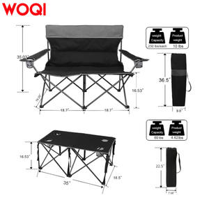 Chaise pliante de camping Woqi avec porte-gobelet, structure en aluminium, tissu Oxford, chaise de jardin, portable, robuste, pour extérieur - Product Image 5
