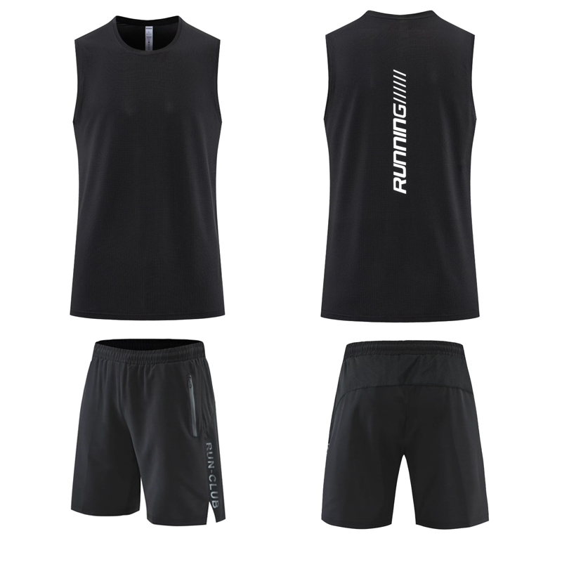 black tanks + black shorts
