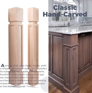 Pilares y Balaustres de Madera Maciza Reales y Elegantes de 2023, Escaleras de Lujo, Columnas Grandes Decorativas de Madera Tallada, Poste de Madera Romano - Product Image 4