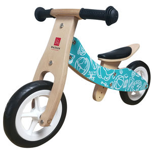 Vélo d'équilibre en <span class=keywords><strong>bois</strong></span> 9 pouces 2-en-1 Vélo d'équilibre <span class=keywords><strong>Tricycle</strong></span> en <span class=keywords><strong>bois</strong></span> multifonction - Product Image 2