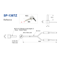 Sonde amplificatrice à fibre optique Senpum M3, tête de câble de capteur à fibre optique réfléchissante pour petits objets, remplacement pour FU-35TZ