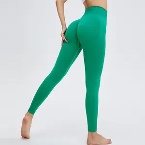 Yeni seksi şeftali kalçalar dikişsiz kalça kaldırma sıkı spor pantolon ile yüksek bel ve kalça kaldırma spor Yoga pantolon