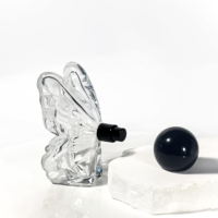 Vente flash - Flacon vaporisateur en verre cylindrique rond de 85 ml au design unique, transparent, pour huiles essentielles, flacon de parfum vide