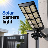 Lampadaire Solaire 8000W avec Caméra, Batterie 30Ah, Étanchéité IP65, Détection de Mouvement, Surveillance à Distance, Éclairage pour Jardin et Route