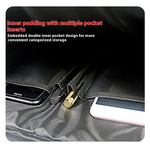 <strong>Large</strong> <strong>Capacity</strong> Business Briefcase Soft Zipper Three-Layer Storage Double Outer Pocket Design Soft <strong>Bag</strong> For Meeting Laptop - Product Image 4