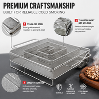 Grille de fumoir à froid personnalisée en acier inoxydable 304, accessoires de barbecue antiadhésifs pour cuisine extérieure haut de gamme