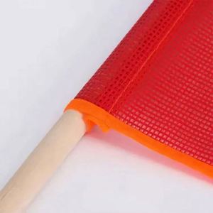 Factory Direct Sale Custom Size <b>Material</b> Orange <b>Red</b> Traffic Hand Safety Flag for Tarffic - Product Image 6