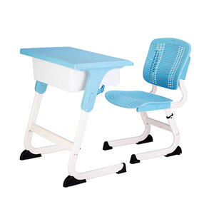 Ensemble pupitre et chaise scolaire National Industry School KD07, hauteur réglable, pour les élèves, utilisation en classe - Product Image 1
