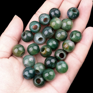 Cuentas Sueltas de Jade Verde al por Mayor, Bolas Redondas de Piedra Natural Facetadas para Fabricación de Joyas y Adornos DIY - Product Image 2