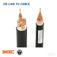 Câble d'alimentation industriel LSZH SWA XLPE en cuivre sans oxygène, résistant à la chaleur, gaine PVC conforme ROHS, basse tension 1kV/0.6kV 1*1.5