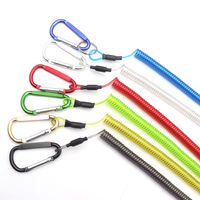 Longes d'outils de sécurité en spirale de vente chaude avec des cordes à ressort hélicoïdal élastiques enduites de TPU pour la Protection contre les chutes d'outils