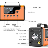 Ultimatives 8-in-1 Notfall-Kit 2000A Starthilfe mit 150PSI Kompressor Abnehmbarer Gebläse/Vakuum 37000mWh Powerbank Tragbar