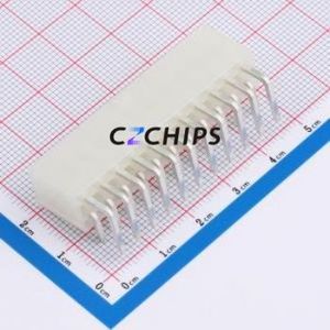 WAFER-WTB4.2-22PWZ Wire-to-Board Pin Header Bent Lead Through Hole,P=4.2mm 2x11P 4.2mm Right Angle Insert Mini-Fit (MX 4.2) - Product Image 2