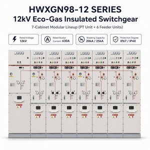 Unité de Commutation de Distribution Intelligente (RMU) 12kV 630A sans Gaz SF6, Écologique, Isolée au Gaz, IP67, DTU - Product Image 6
