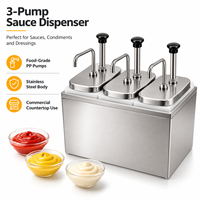 Dispenser Saus Sunmax Berkualitas Tinggi, Botol Dispenser Saus Komersial, Dispenser Saus untuk Mesin Dapur Restoran
