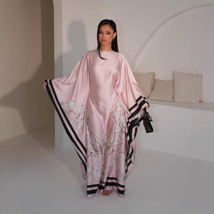 Latest New <strong>Model</strong> <strong>2026</strong> Luxury Satin <strong>Abaya</strong> Simple Muslim Dubai <strong>Abaya</strong> Dress for Women - Product Image 2