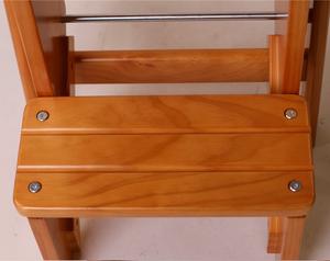 Tabouret à 3 niveaux en <span class=keywords><strong>bois</strong></span> massif, échelle pliante en <span class=keywords><strong>bois</strong></span>, siège d'établi, chaise de cuisine, chaise d'escalier avec 3 marches - Product Image 3