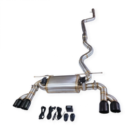 Échappement Valvetronic Catback pour BMW 340i F30 F31 F34 2015-2018 B58, échappement en acier inoxydable, tuyaux d'échappement, silencieux avec embouts noirs