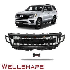 Fit Ford Expedition 18'-19' Front Grille Raptor Type Gloss Black