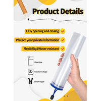 Bolsa de malla con cremallera de 8 colores, impermeable, Material PP, bolsa para documentos, bolsas impermeables multiusos con cremallera